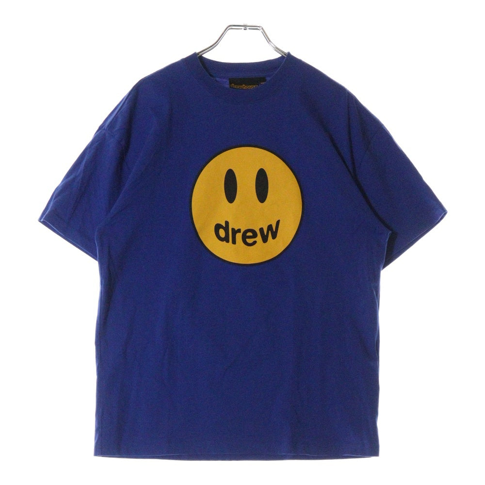 drew house(ドリューハウス) マスコット フロントロゴプリント クルーネック半袖Tシャツ カットソー ブルー/イエロー