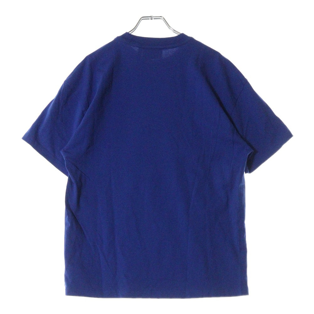 drew house(ドリューハウス) マスコット フロントロゴプリント クルーネック半袖Tシャツ カットソー ブルー/イエロー