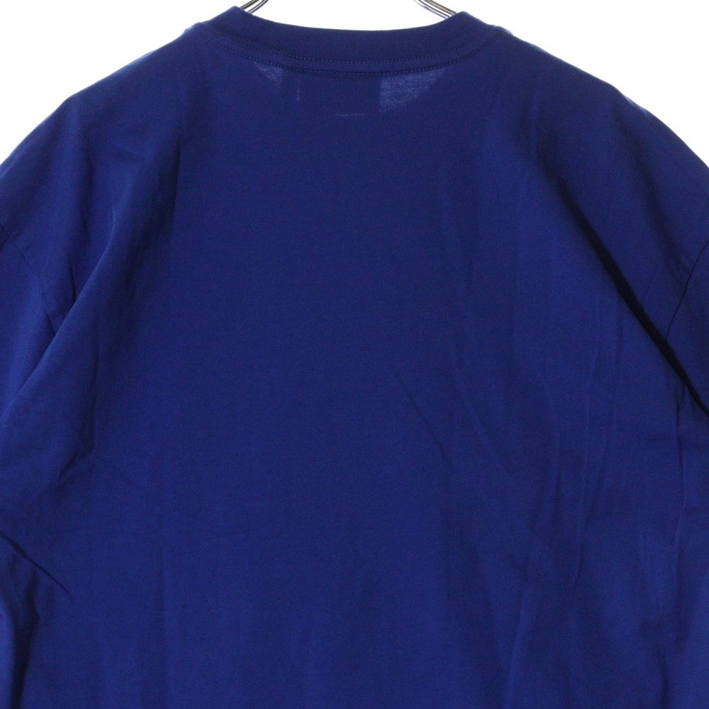 drew house(ドリューハウス) マスコット フロントロゴプリント クルーネック半袖Tシャツ カットソー ブルー/イエロー