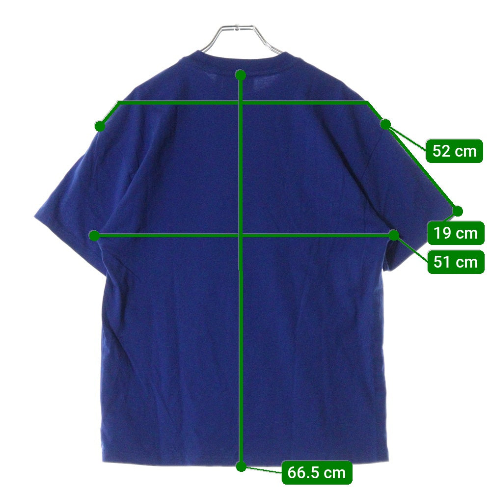 drew house(ドリューハウス) マスコット フロントロゴプリント クルーネック半袖Tシャツ カットソー ブルー/イエロー