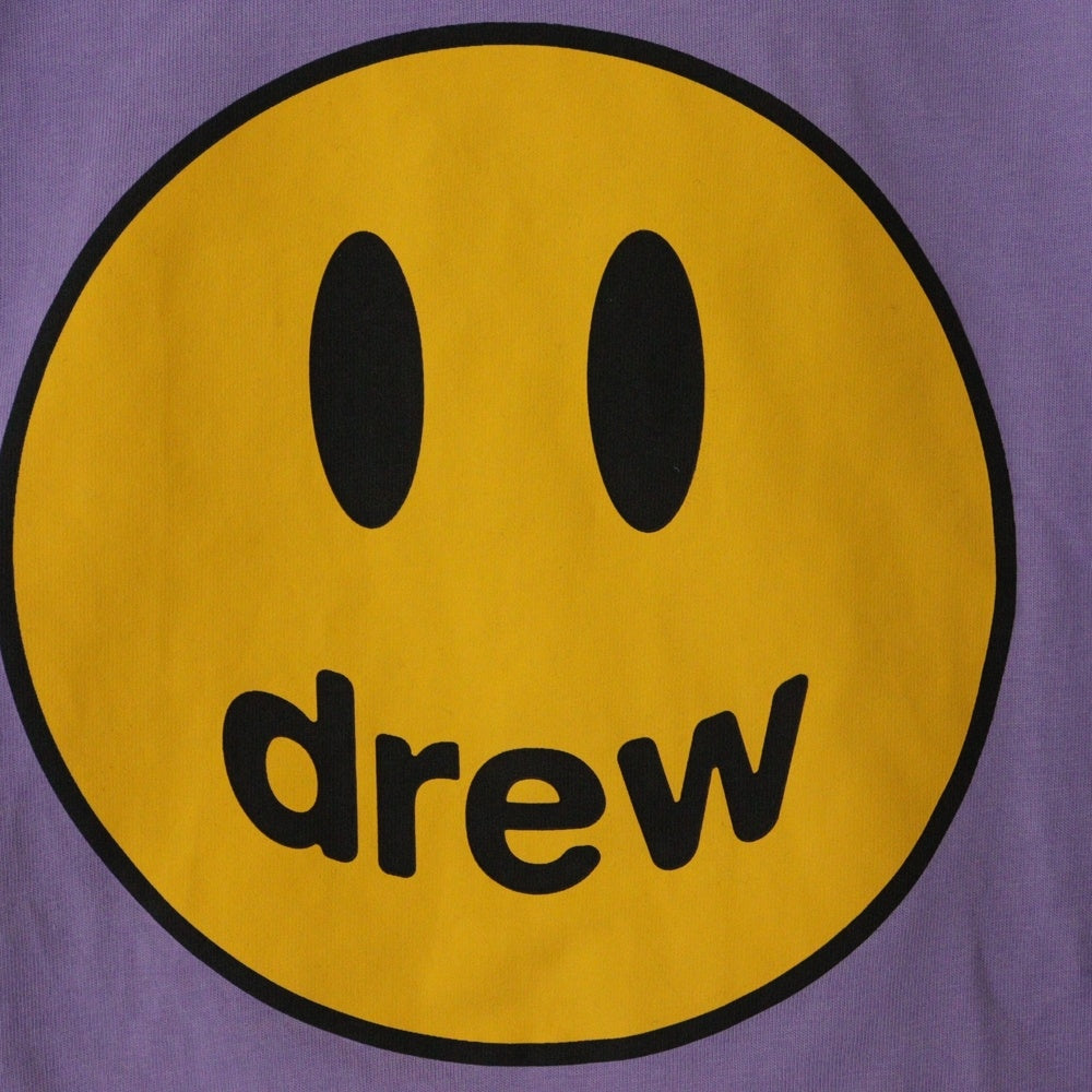 drew house(ドリューハウス) マスコット フロントロゴプリント クルーネック半袖Tシャツ カットソー パープル/イエロー