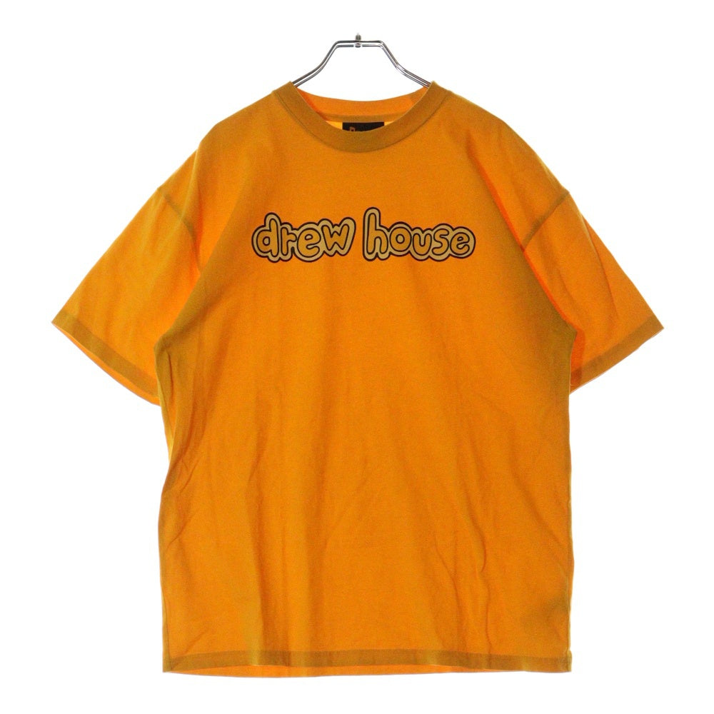 drew house(ドリューハウス) 21AW LOGO TEE フロントロゴプリント クルーネック半袖Tシャツ カットソー イエロー
