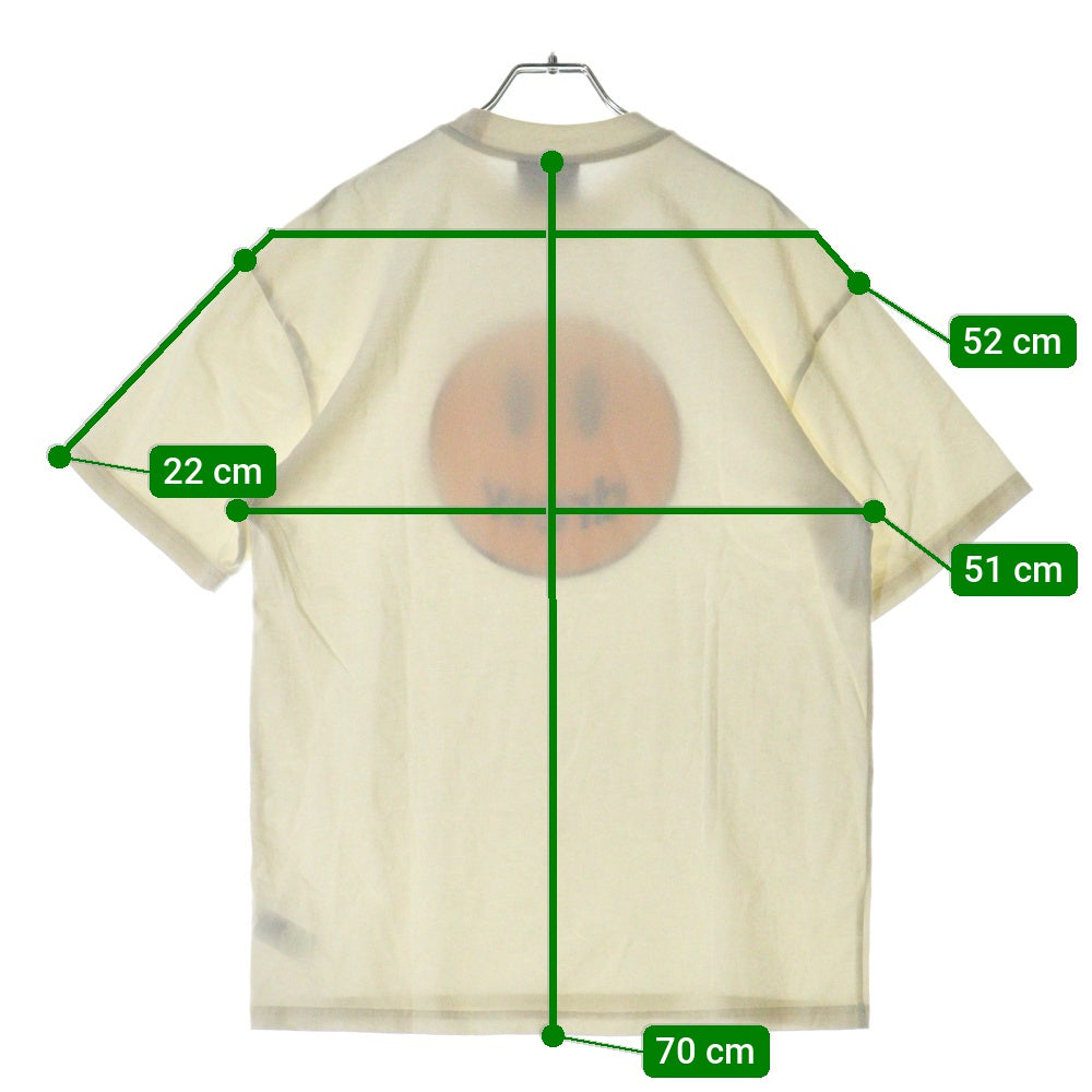 drew house(ドリューハウス) マスコット フロントロゴプリント クルーネック半袖Tシャツ カットソー ホワイト