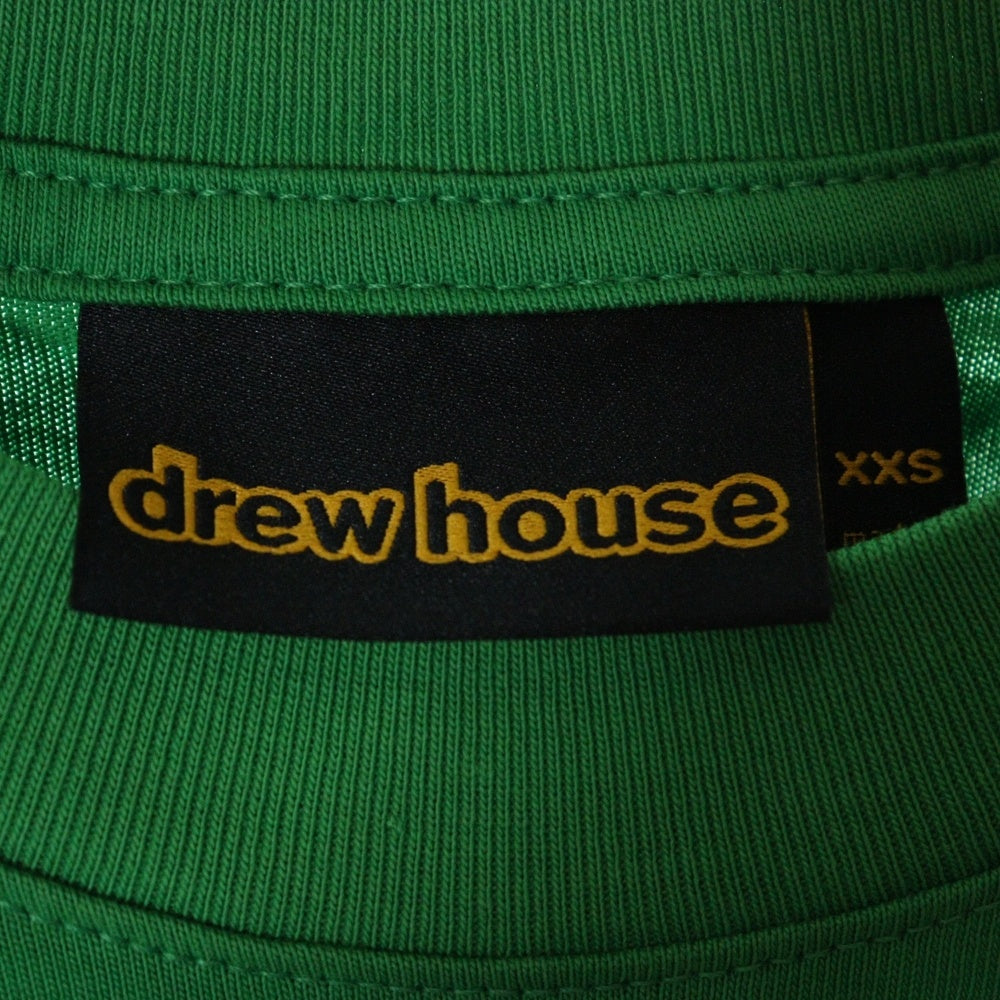 drew house(ドリューハウス) 24SS LOVE SS TEE ラブ フロントプリント クルーネック半袖Tシャツ カットソー グリーン/イエロー