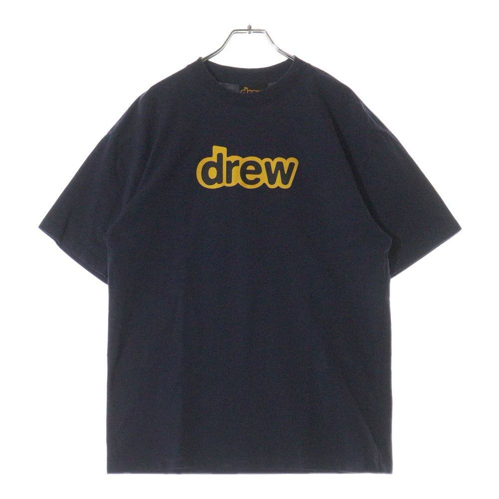 drew house(ドリューハウス) フロントロゴプリント クルーネック半袖Tシャツ カットソー ネイビー