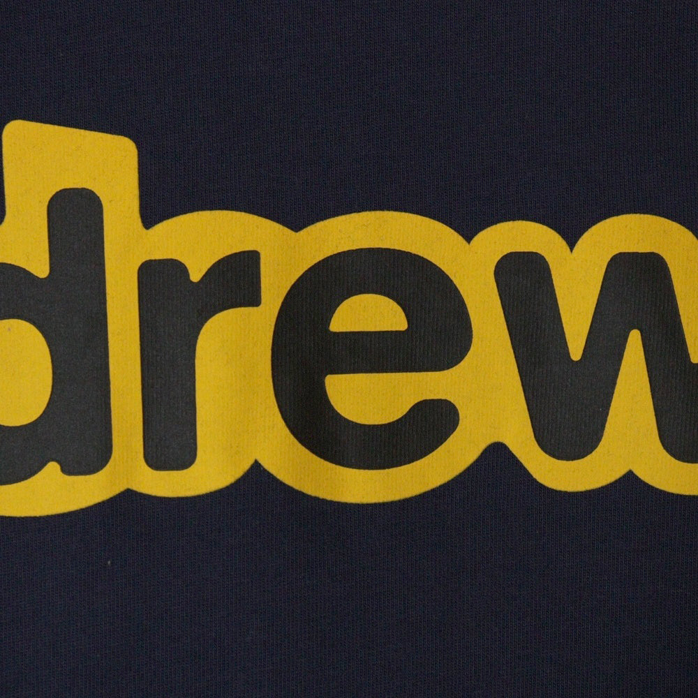 drew house(ドリューハウス) フロントロゴプリント クルーネック半袖Tシャツ カットソー ネイビー