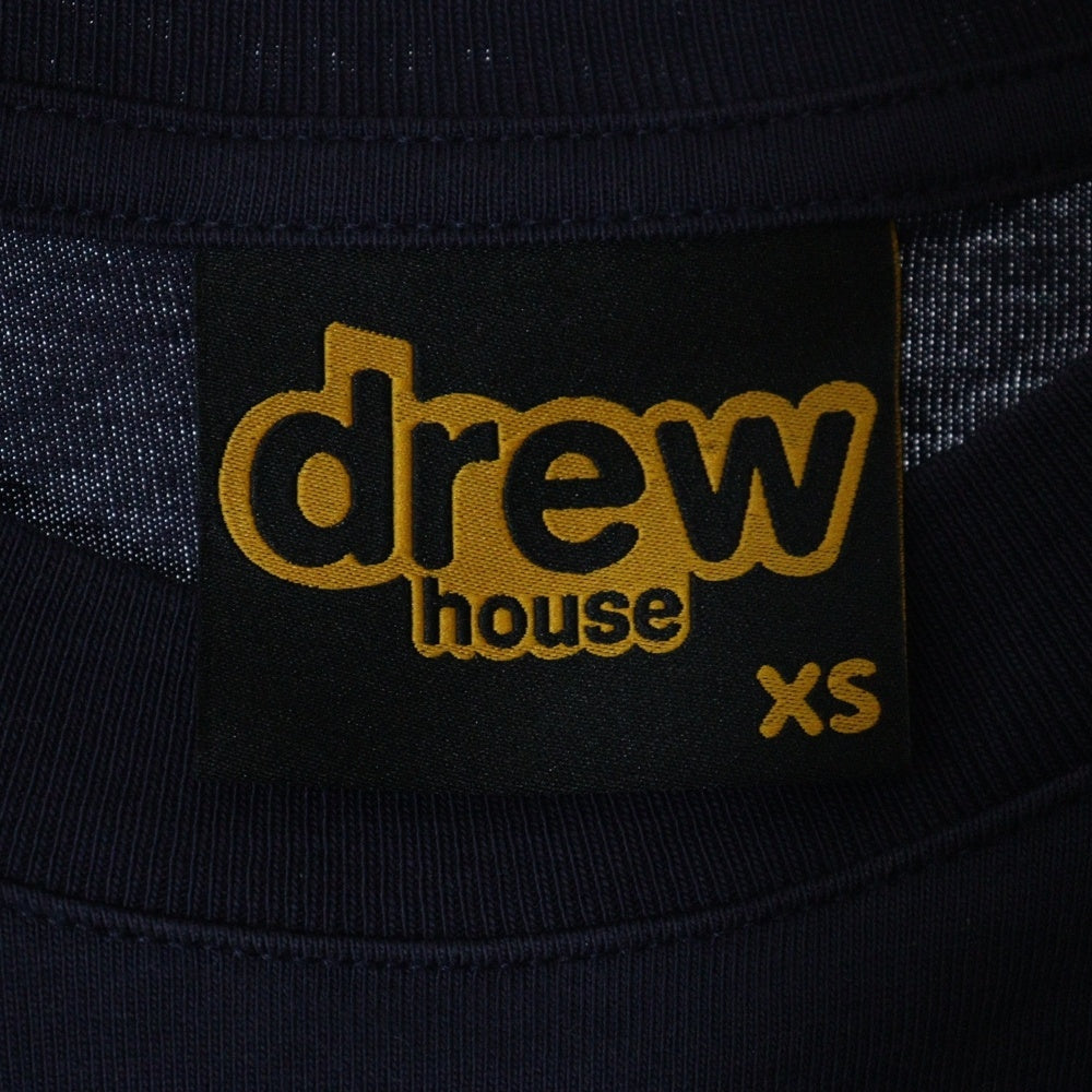 drew house(ドリューハウス) フロントロゴプリント クルーネック半袖Tシャツ カットソー ネイビー