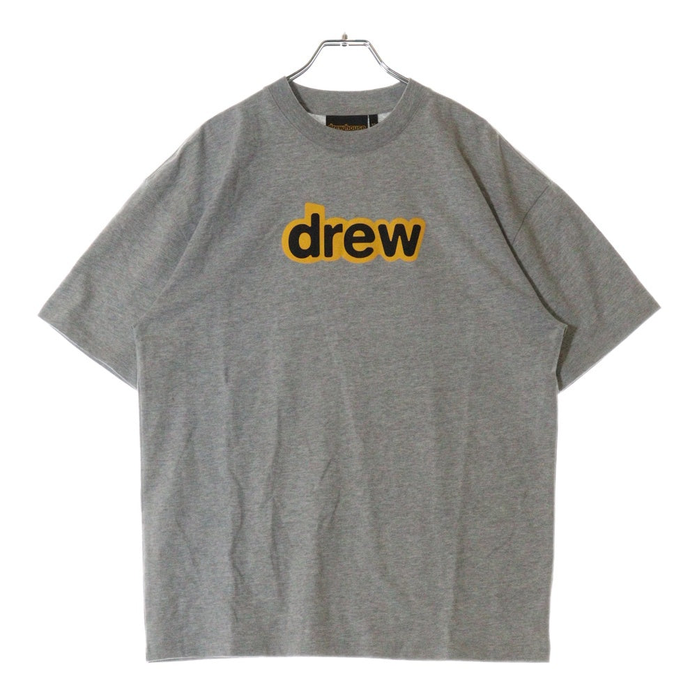 drew house(ドリューハウス) フロントロゴプリント クルーネック半袖Tシャツ カットソー グレー