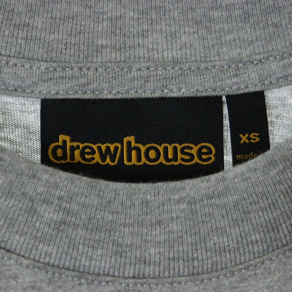 drew house(ドリューハウス) フロントロゴプリント クルーネック半袖Tシャツ カットソー グレー