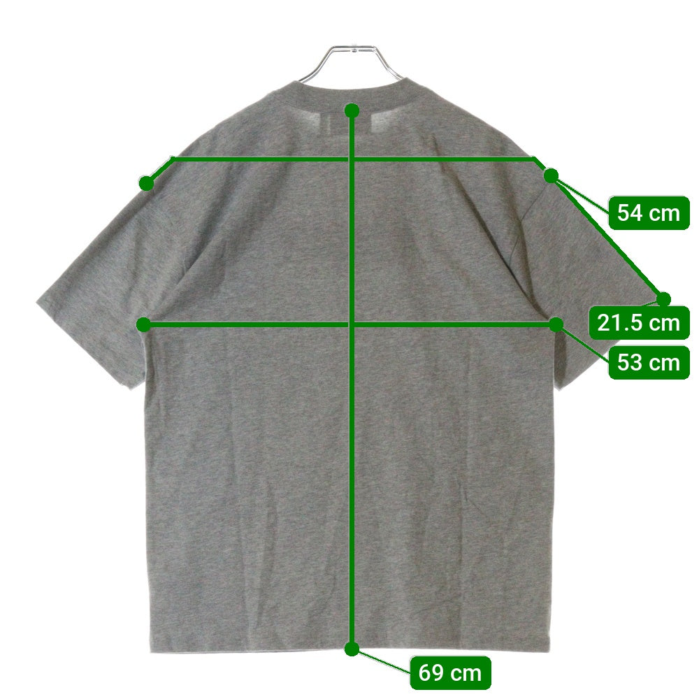 drew house(ドリューハウス) フロントロゴプリント クルーネック半袖Tシャツ カットソー グレー