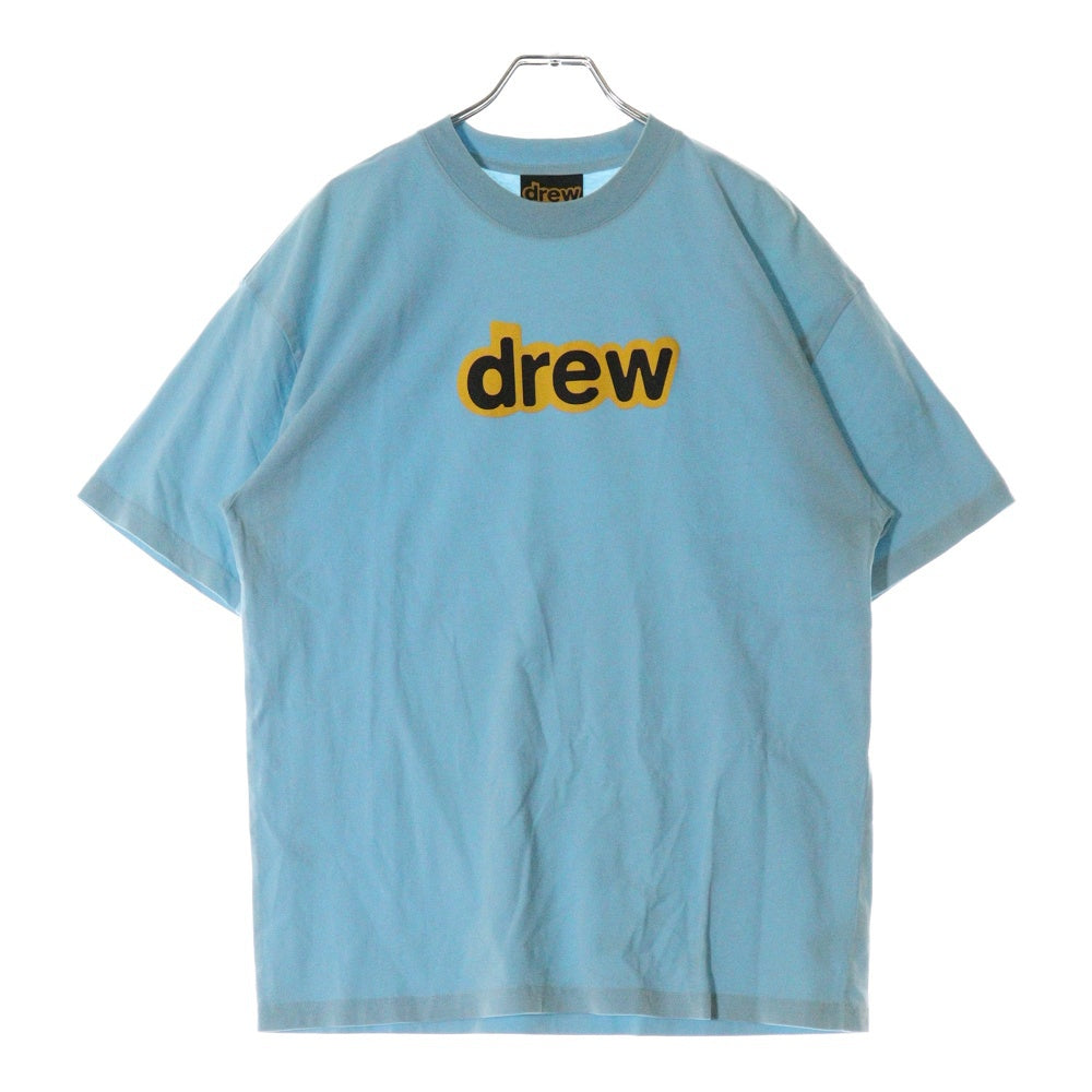 drew house(ドリューハウス) フロントロゴプリント クルーネック半袖Tシャツ カットソー ブルー