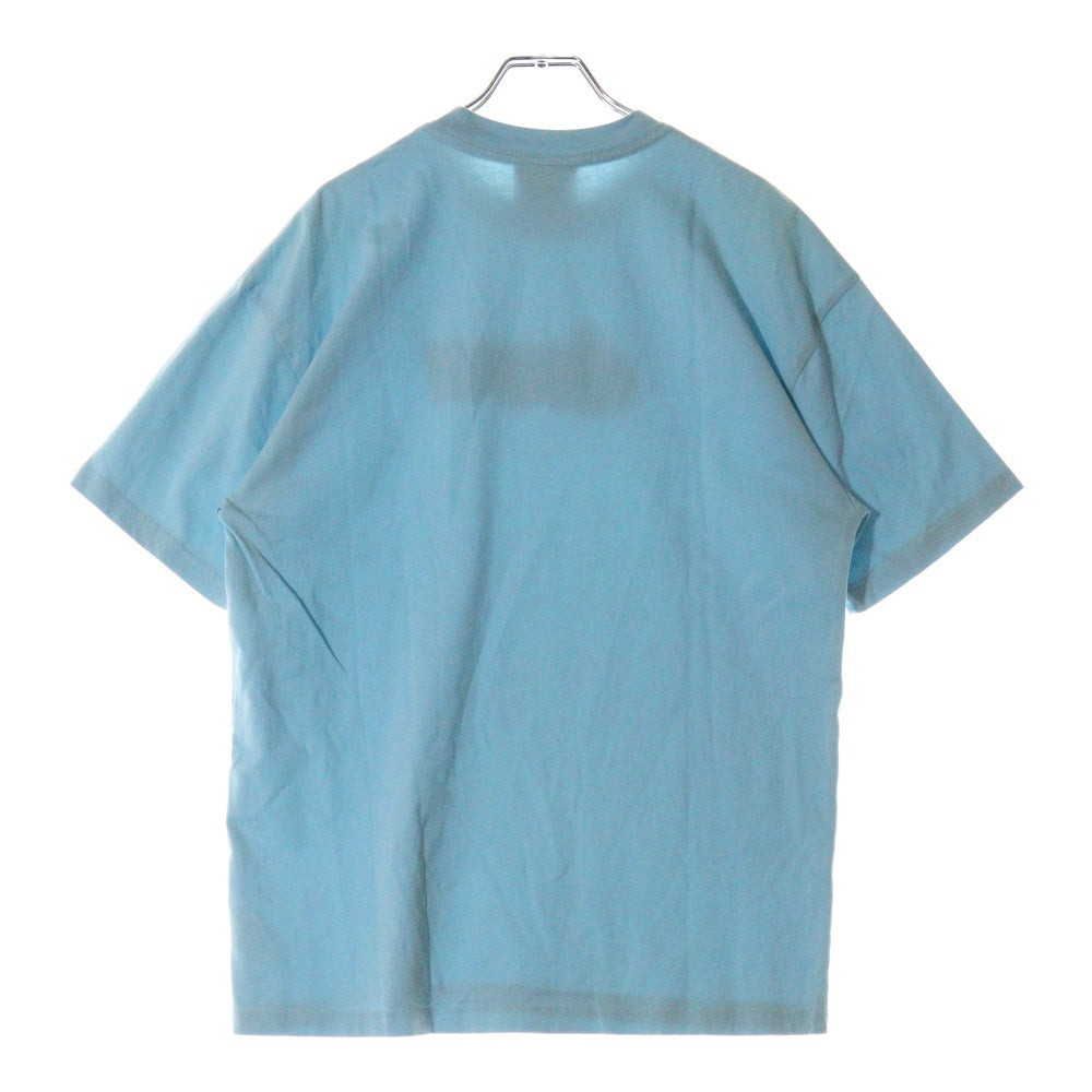drew house(ドリューハウス) フロントロゴプリント クルーネック半袖Tシャツ カットソー ブルー
