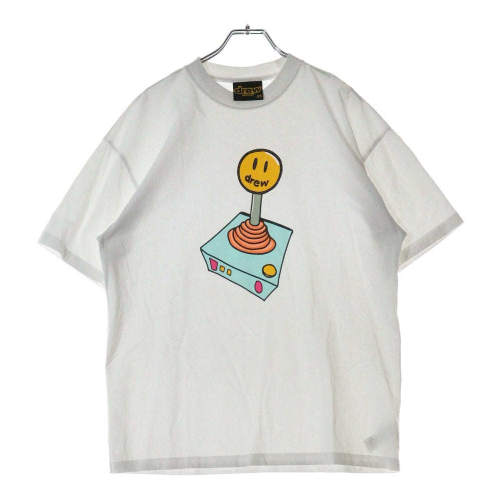 drew house(ドリューハウス) 21AW JOYSTICK T-SHIRT ジョイスティック フロントロゴプリント クルーネック半袖Tシャツ カットソー ホワイト