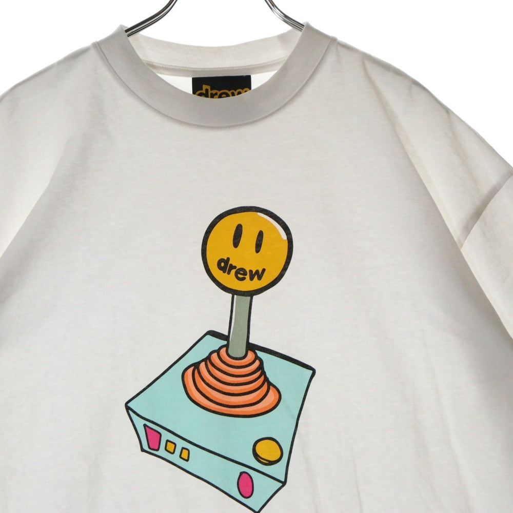 drew house(ドリューハウス) 21AW JOYSTICK T-SHIRT ジョイスティック フロントロゴプリント クルーネック半袖Tシャツ カットソー ホワイト