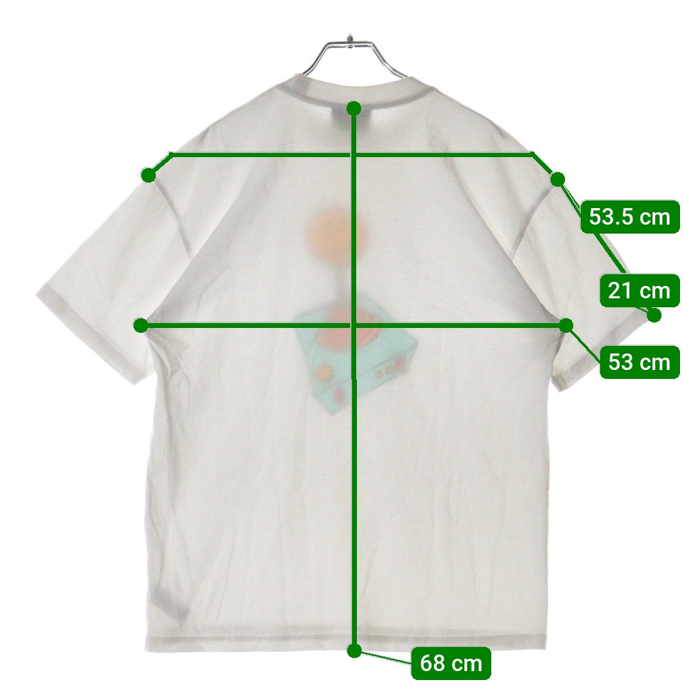 drew house(ドリューハウス) 21AW JOYSTICK T-SHIRT ジョイスティック フロントロゴプリント クルーネック半袖Tシャツ カットソー ホワイト
