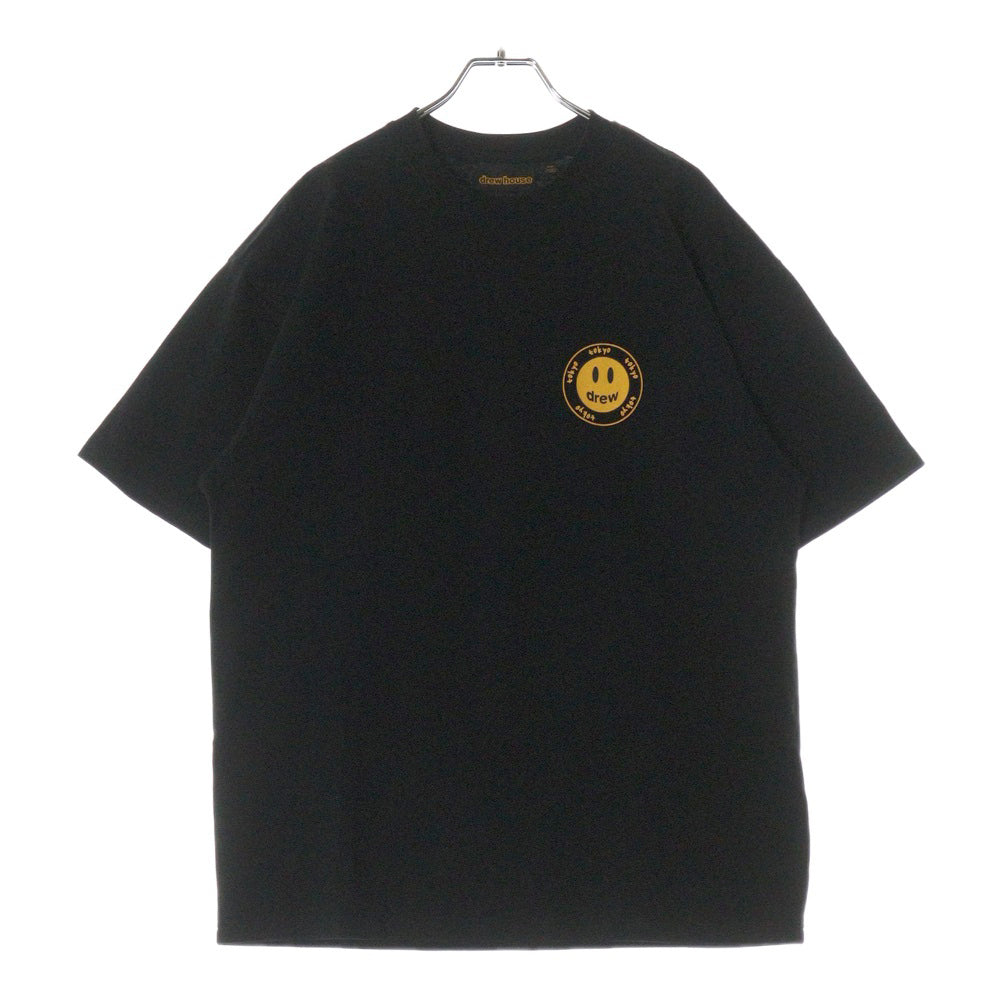 drew house(ドリューハウス) 東京限定 両面ロゴプリント クルーネック半袖Tシャツ カットソー ブラック/イエロー