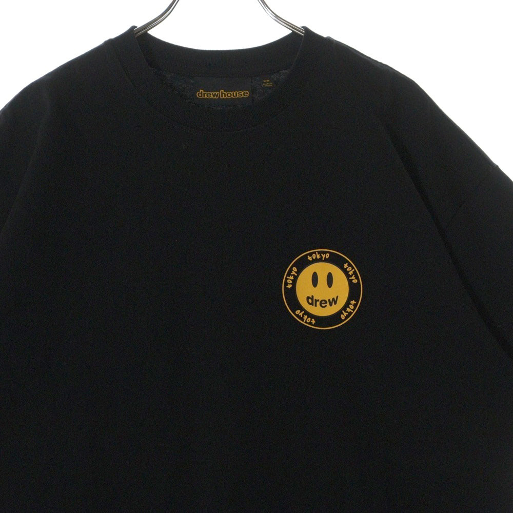 drew house(ドリューハウス) 東京限定 両面ロゴプリント クルーネック半袖Tシャツ カットソー ブラック/イエロー