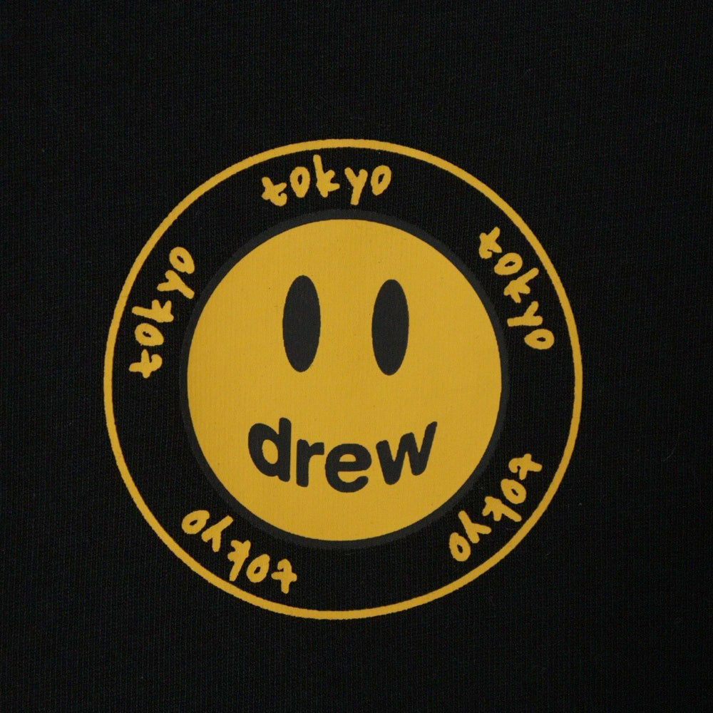 drew house(ドリューハウス) 東京限定 両面ロゴプリント クルーネック半袖Tシャツ カットソー ブラック/イエロー