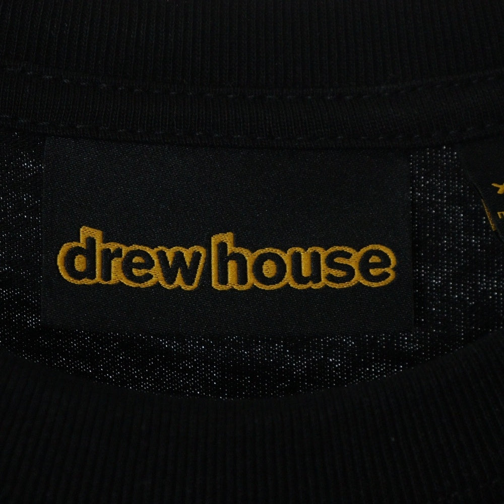drew house(ドリューハウス) 東京限定 両面ロゴプリント クルーネック半袖Tシャツ カットソー ブラック/イエロー