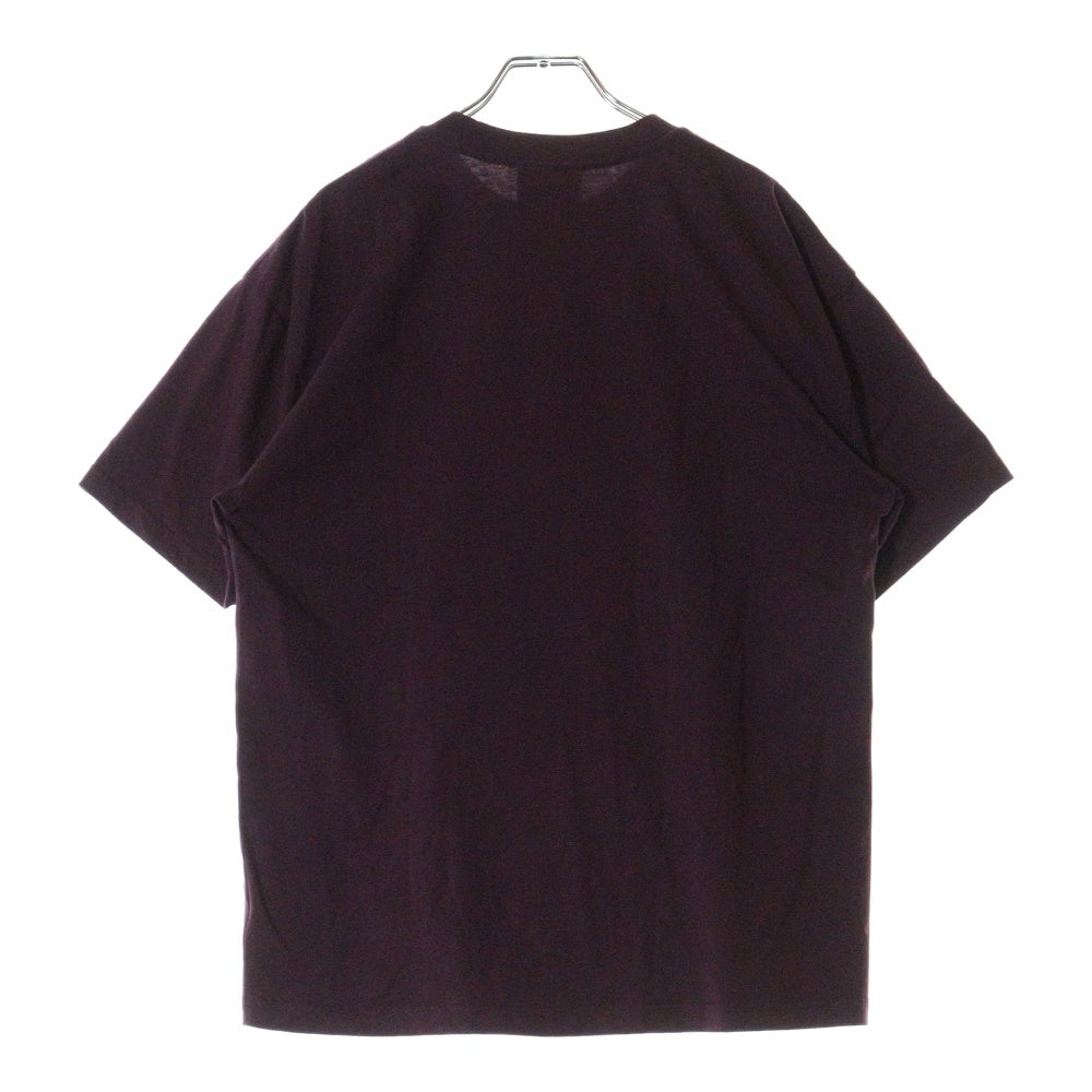 drew house(ドリューハウス) 21AW PIZZA T-SHIRT ピザ マスコットロゴプリント クルーネック半袖Tシャツ カットソー パープル/イエロー