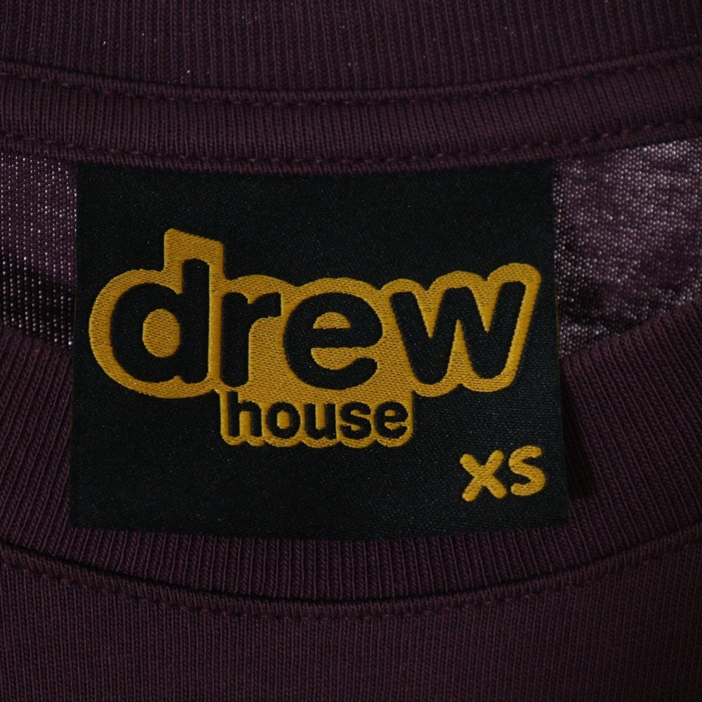 drew house(ドリューハウス) 21AW PIZZA T-SHIRT ピザ マスコットロゴプリント クルーネック半袖Tシャツ カットソー パープル/イエロー