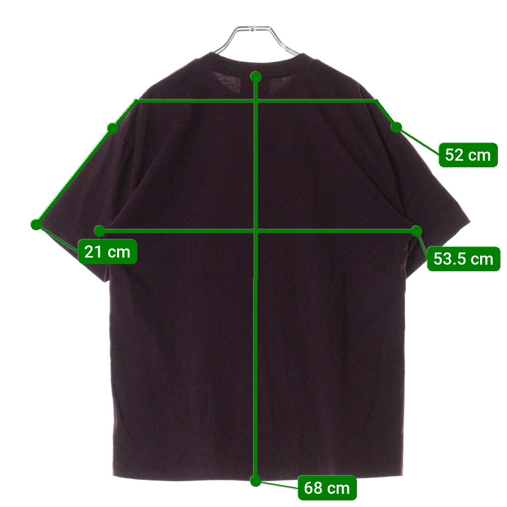 drew house(ドリューハウス) 21AW PIZZA T-SHIRT ピザ マスコットロゴプリント クルーネック半袖Tシャツ カットソー パープル/イエロー