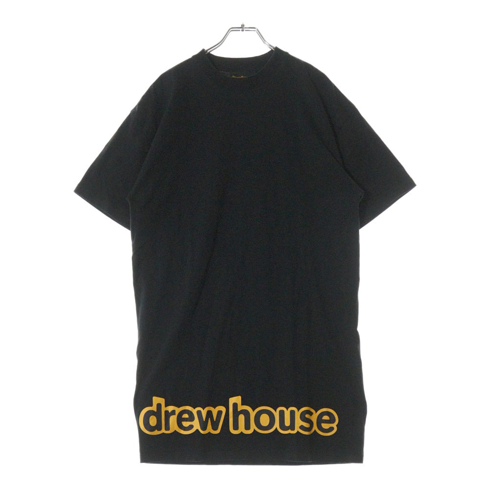 drew house(ドリューハウス) ロゴプリント クルーネック半袖Tシャツ カットソー ブラック/イエロー