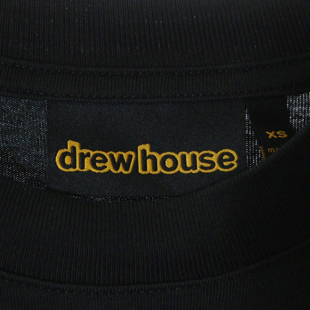 drew house(ドリューハウス) ロゴプリント クルーネック半袖Tシャツ カットソー ブラック/イエロー