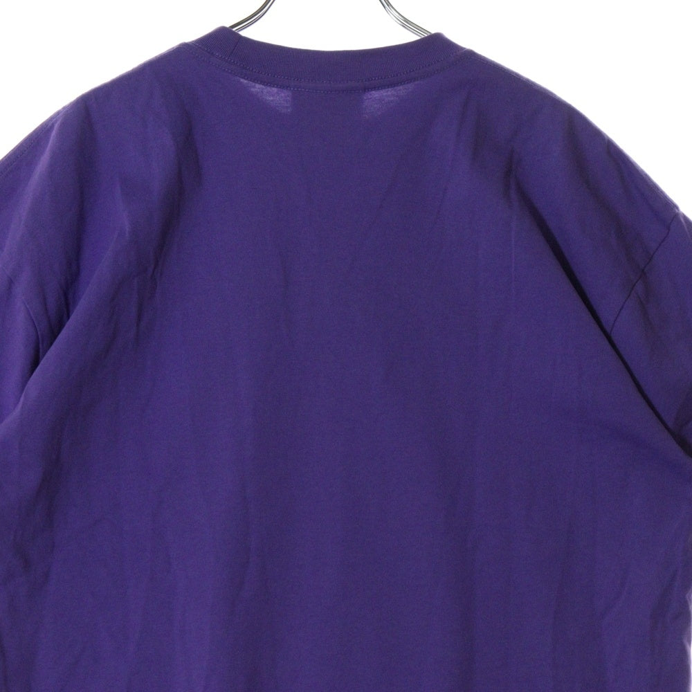 drew house(ドリューハウス) 21AW LOGO TEE フロントロゴプリント クルーネック半袖Tシャツ カットソー パープル/イエロー