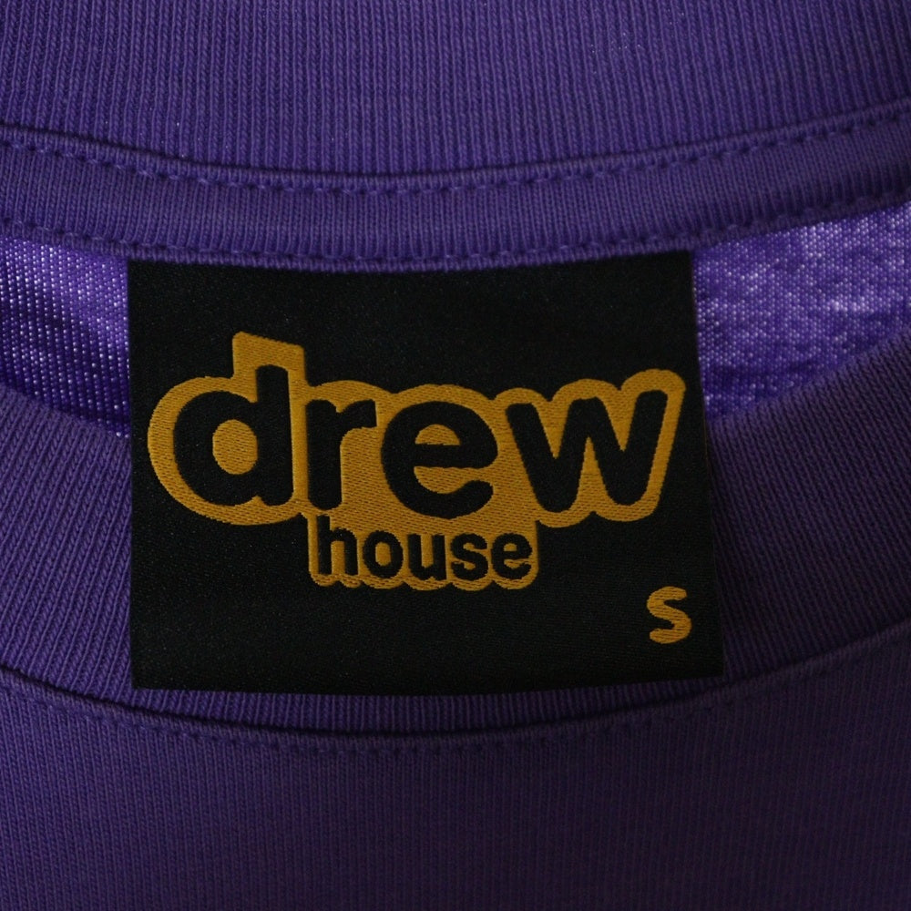 drew house(ドリューハウス) 21AW LOGO TEE フロントロゴプリント クルーネック半袖Tシャツ カットソー パープル/イエロー
