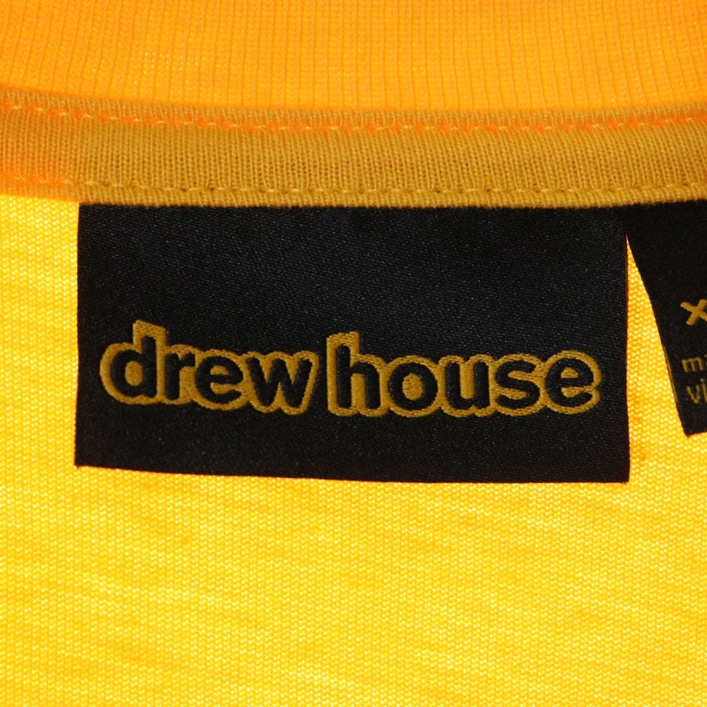 drew house(ドリューハウス) 21SS LOGO LONGSLEEVE アームロゴプリント ロングスリーブ クルーネック長袖Tシャツ カットソー イエロー