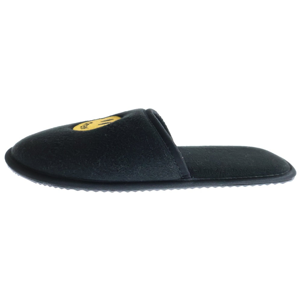 drew house(ドリューハウス) MASCOT HOUSE SLIPPERS マスコット ロゴエンブロイダリー ルームスリッパ サンダル シューズ ブラック