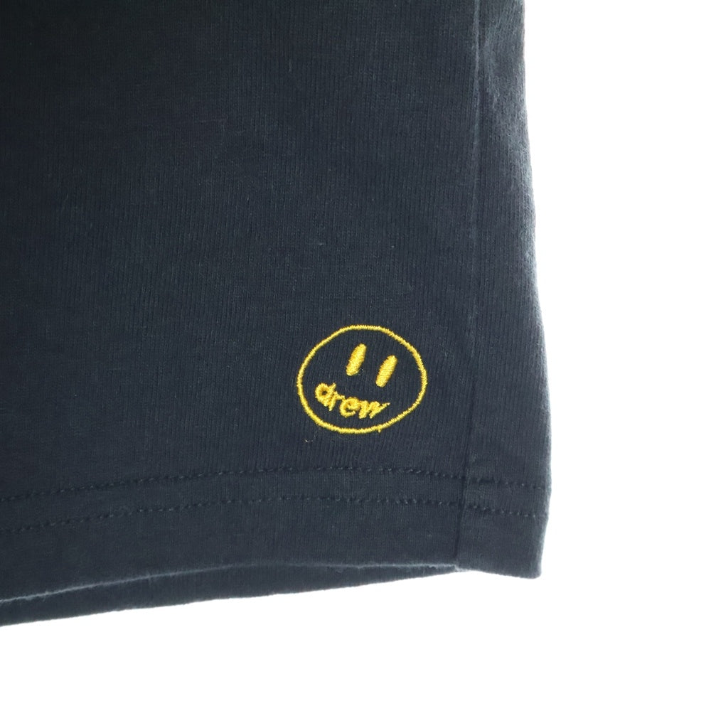 drew house(ドリューハウス) ロゴ刺繍 クルーネック半袖Tシャツ カットソー ブラック