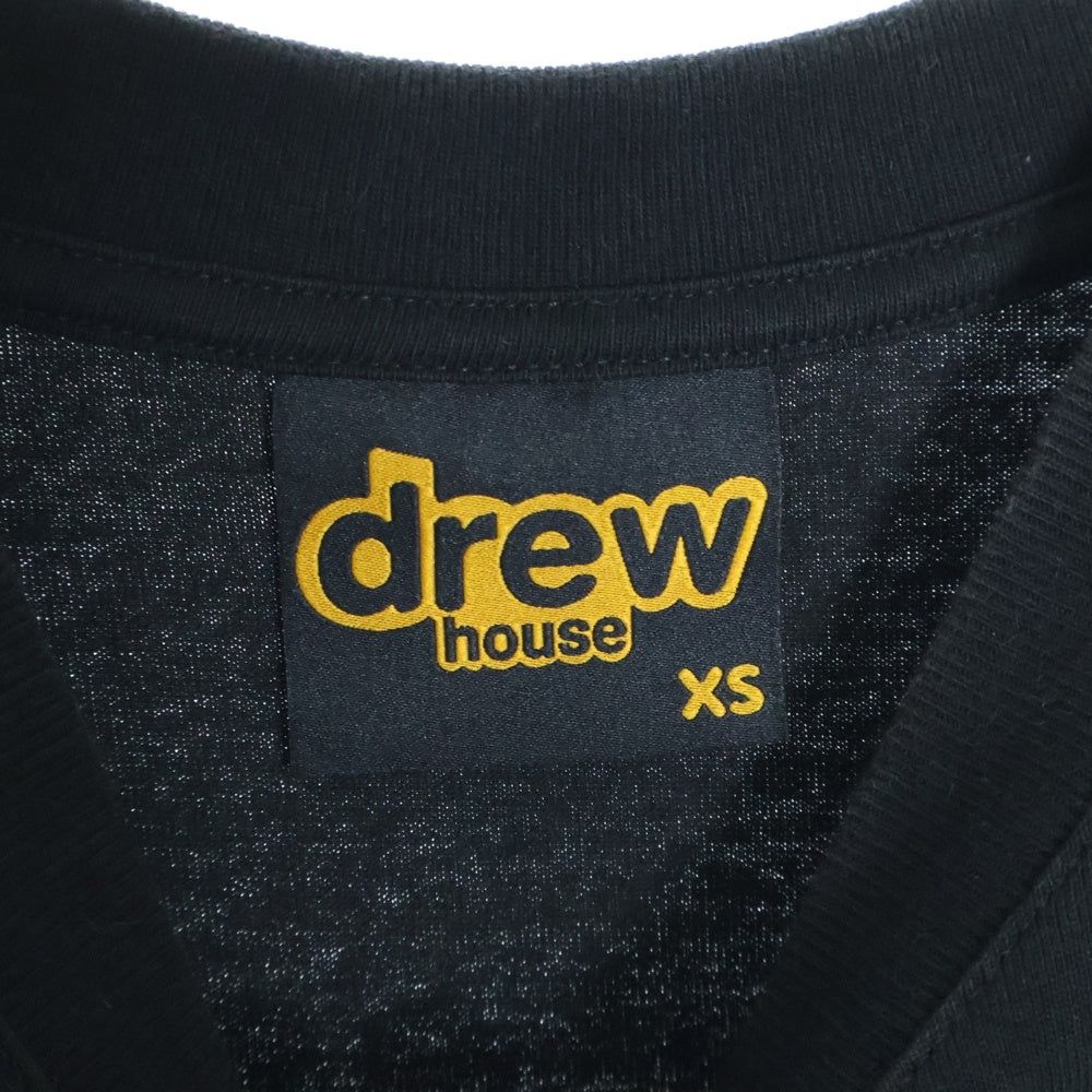 drew house(ドリューハウス) ロゴ刺繍 クルーネック半袖Tシャツ カットソー ブラック