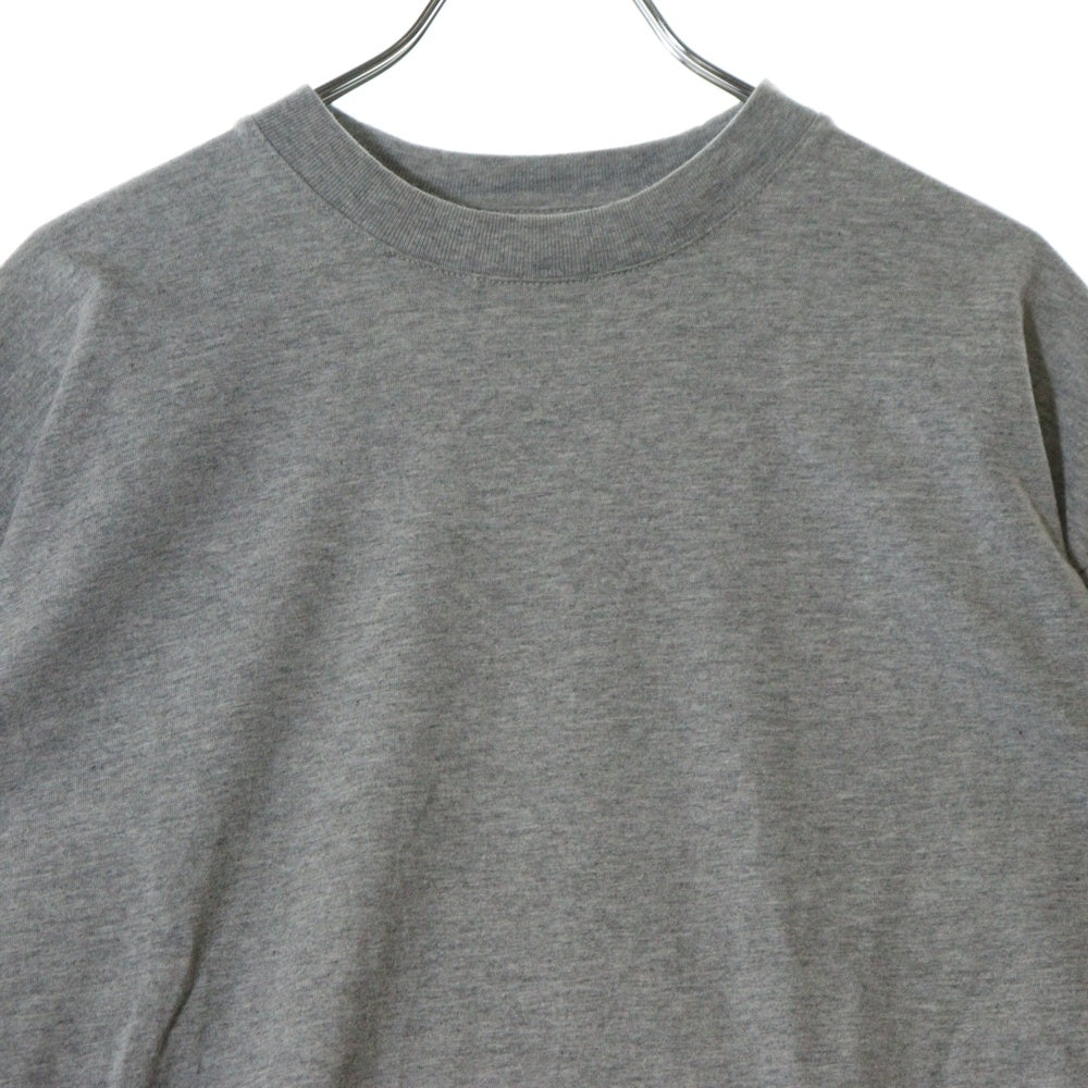 drew house(ドリューハウス) HUG TEE サイドロゴ クルーネック長袖Tシャツ カットソー グレー