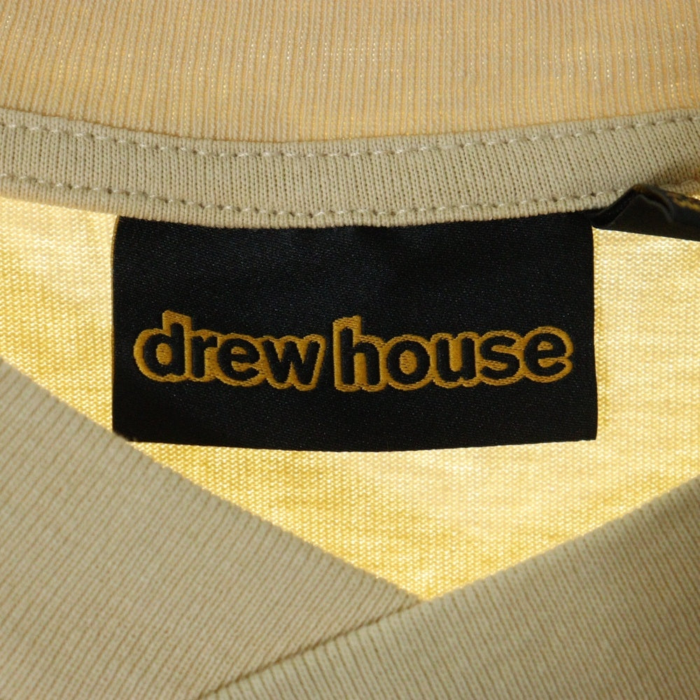 drew house(ドリューハウス) AWAY JERSEY アウェイ ナンバープリント ビッグシルエット Vネック半袖Tシャツ カットソー ベージュ