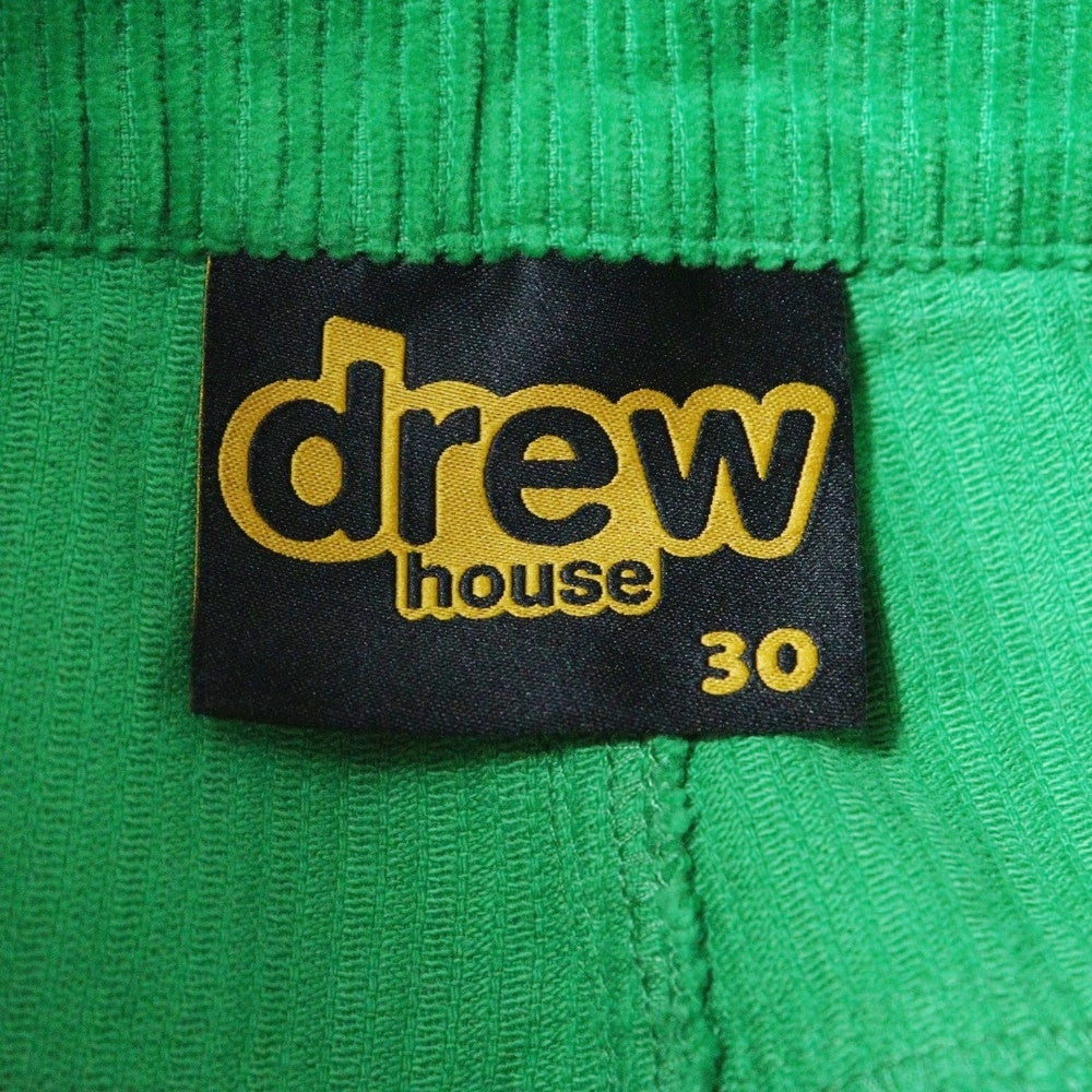 drew house(ドリューハウス) CORDUROY CARPENTER PANTS バックポケット ロゴエンブロイダリー カーペンター カットオフ コーデュロイパンツ グリーン