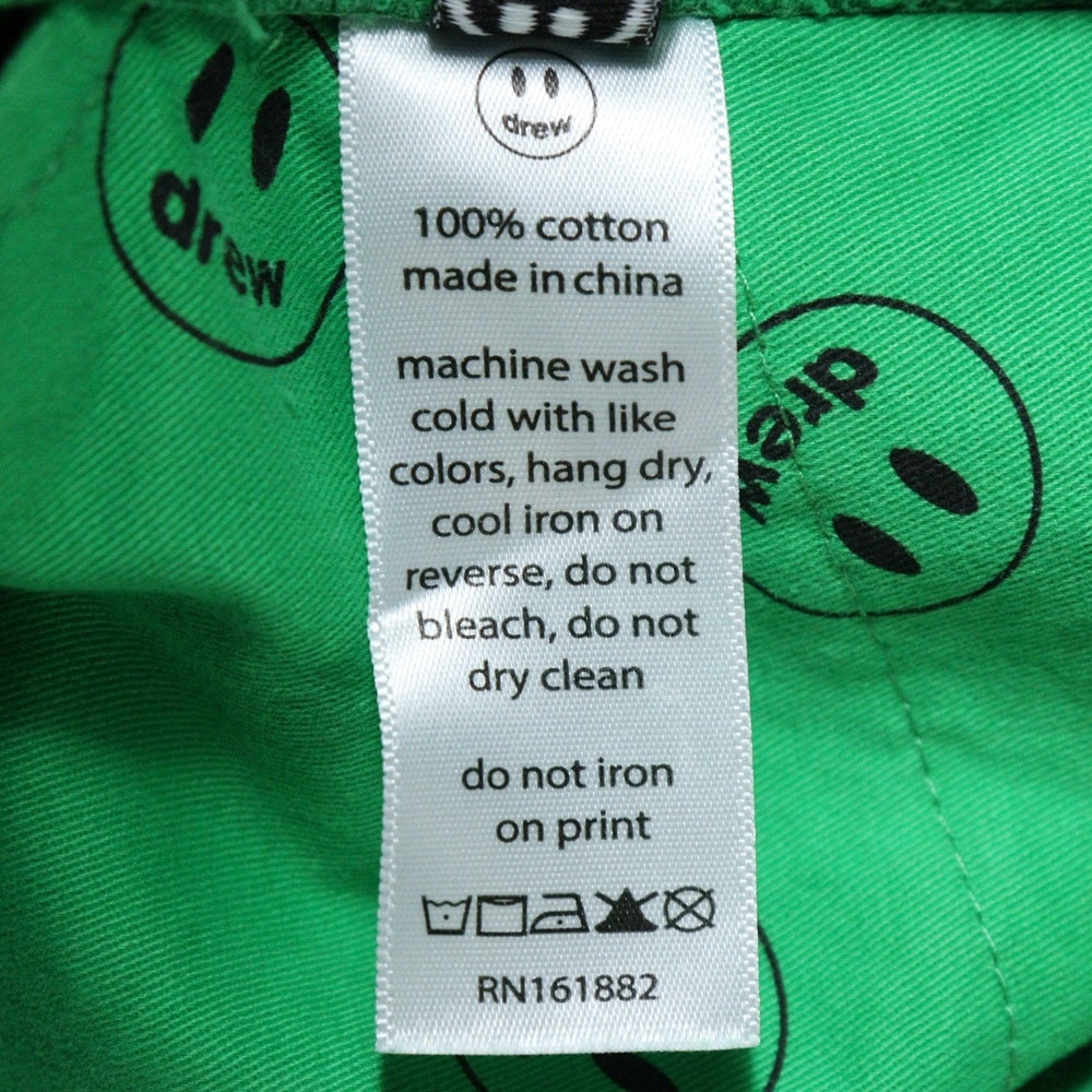 drew house(ドリューハウス) CORDUROY CARPENTER PANTS バックポケット ロゴエンブロイダリー カーペンター カットオフ コーデュロイパンツ グリーン