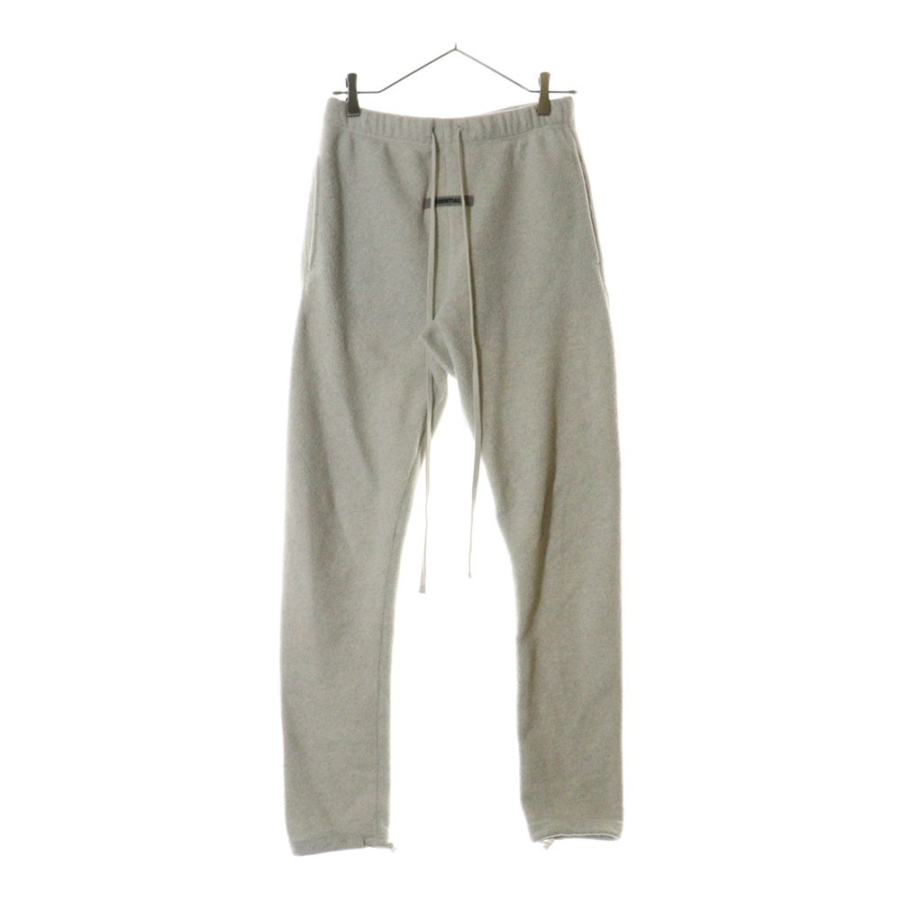 FEAR OF GOD ESSENTIALS(フィアオブゴッド エッセンシャルズ) ラバーロゴ ドローコード フリース スウェットパンツ グレー