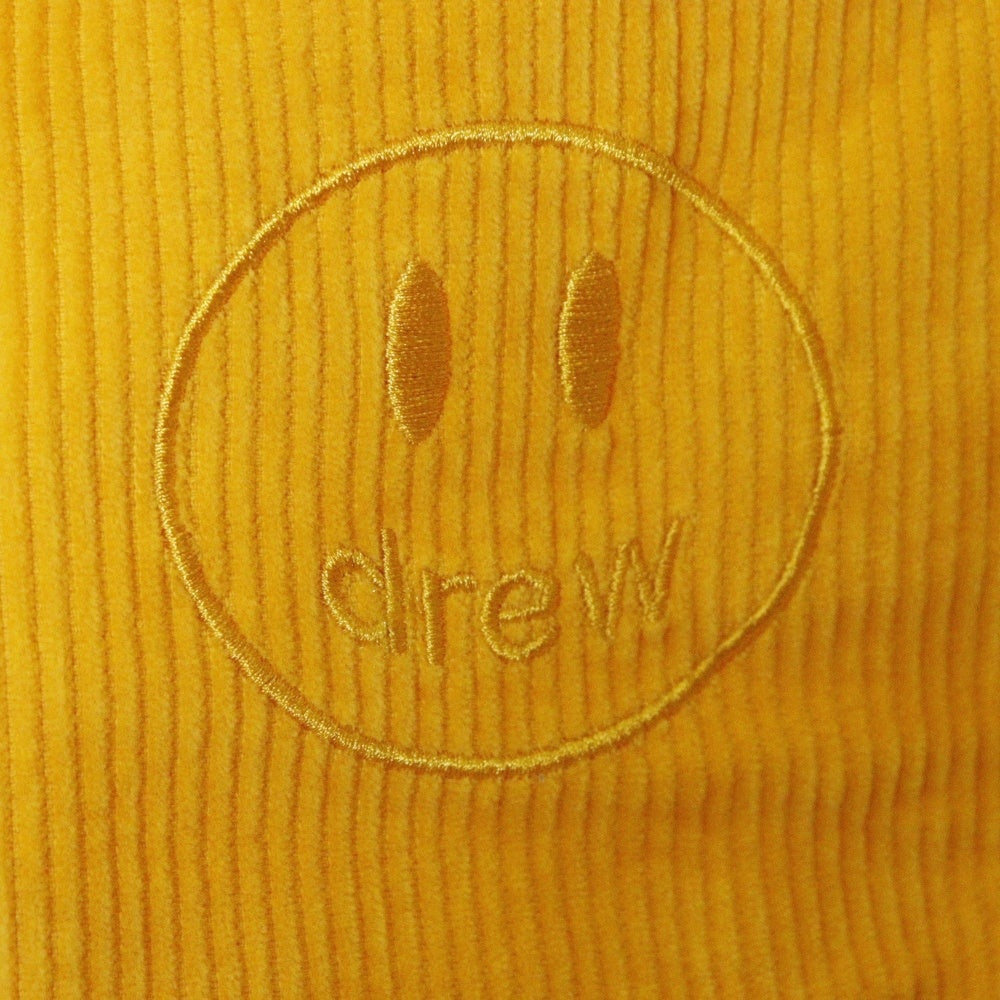 drew house(ドリューハウス) CORDUROY CARPENTER PANTS バックポケット ロゴエンブロイダリー カーペンター カットオフ コーデュロイパンツ イエロー