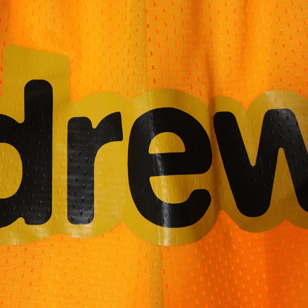 drew house(ドリューハウス) メッシュ ロゴプリント ドローコード ハーフパンツ ショーツ イエロー