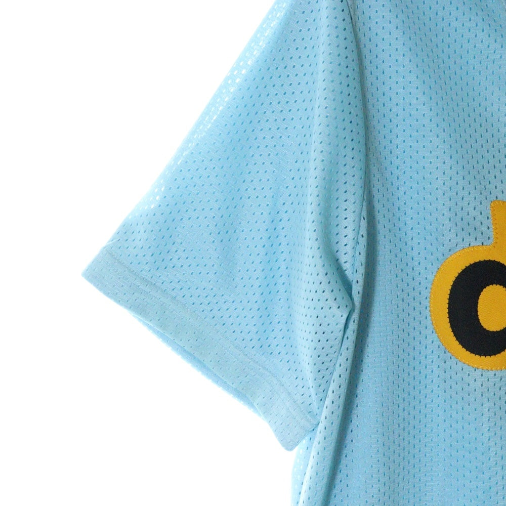 drew house(ドリューハウス) 21SS MESH SECRET BASEBALL JERSEY メッシュ シークレットロゴ 半袖ベースボールシャツ ジャージ ブルー
