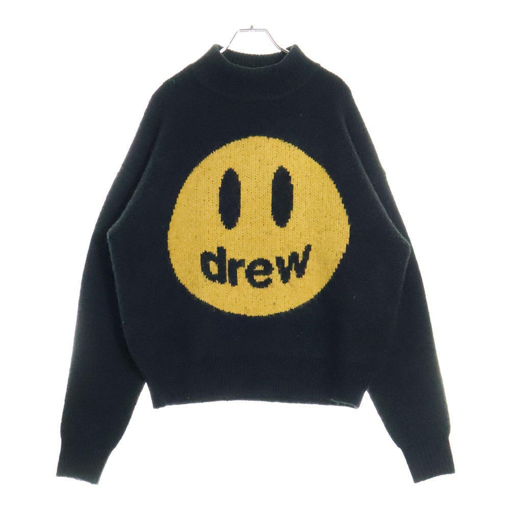drew house(ドリューハウス) MASCOT FUNNEL NECK SWEATER マスコット ファネル モックネック ニットセーター ブラック