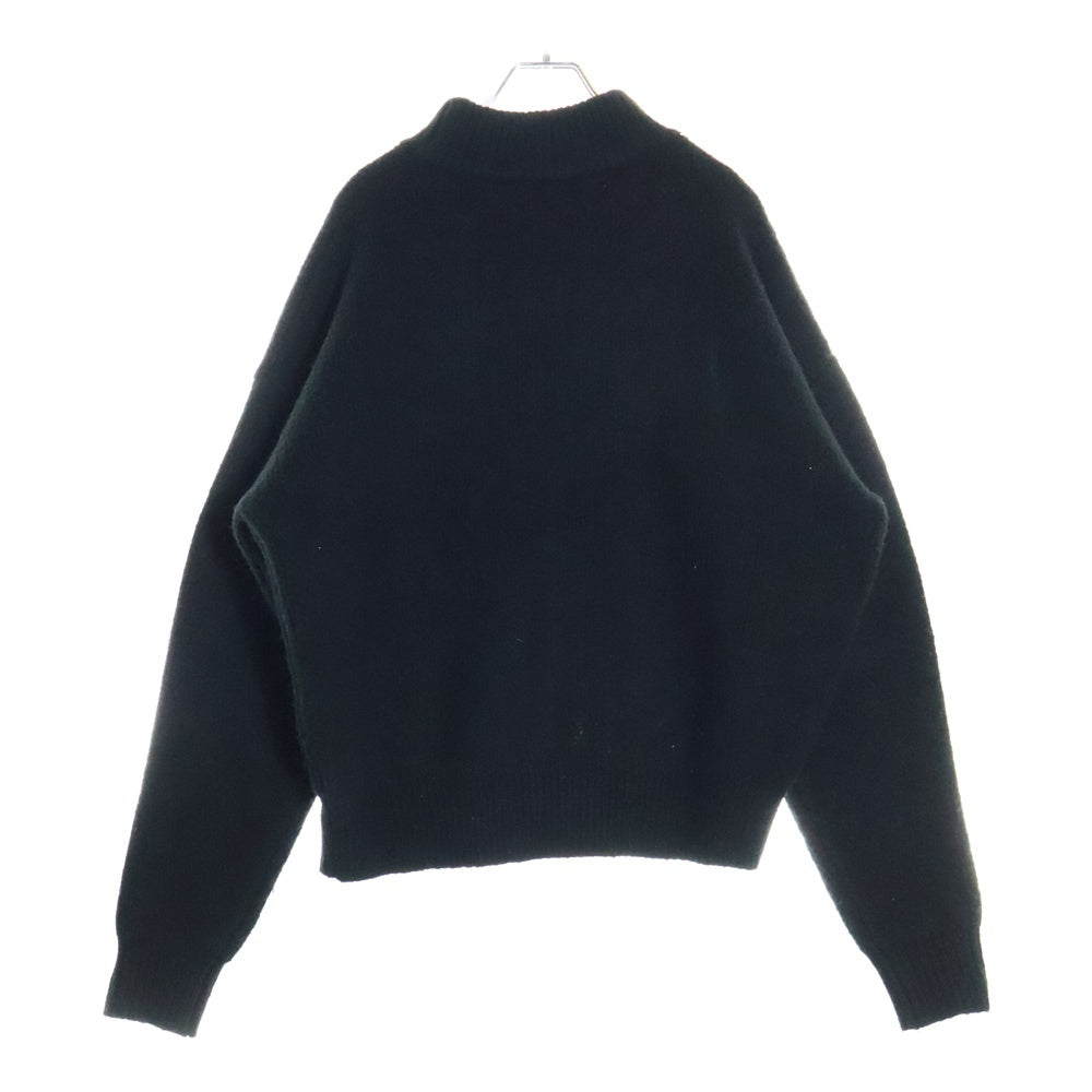 drew house(ドリューハウス) MASCOT FUNNEL NECK SWEATER マスコット ファネル モックネック ニットセーター ブラック