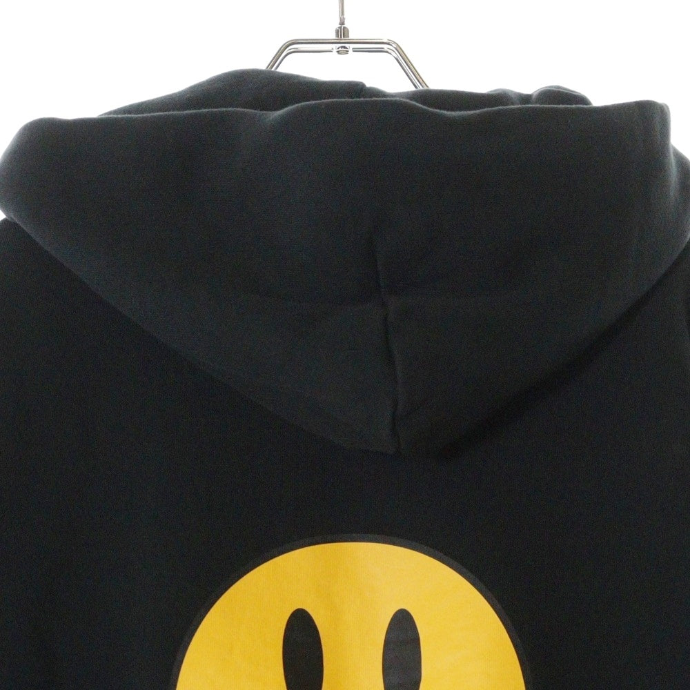 drew house(ドリューハウス) CROPPED ZIP HOODIE ロゴ クロップド丈 ジップアップフーディ パーカー ブラック