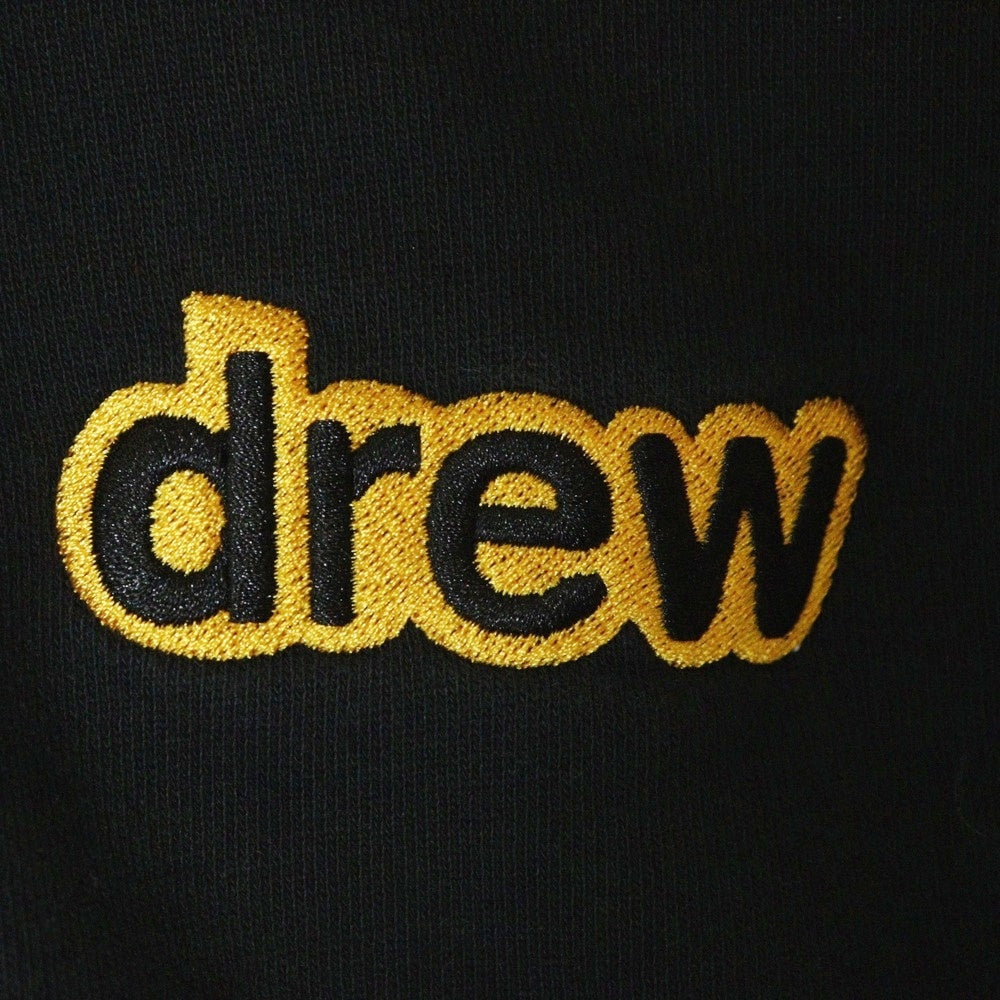 drew house(ドリューハウス) CROPPED ZIP HOODIE ロゴ クロップド丈 ジップアップフーディ パーカー ブラック