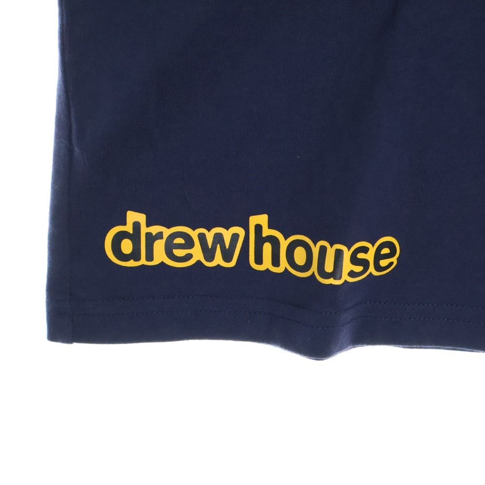 drew house(ドリューハウス) SWEET BOXY T-SHIRT スウィート ハミングバード フロントプリント クルーネック半袖Tシャツ カットソー ネイビー