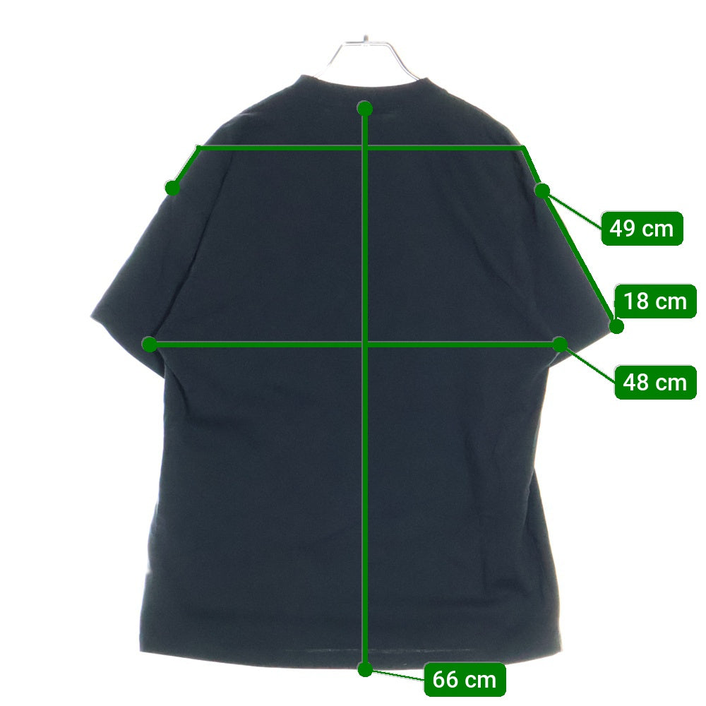 drew house(ドリューハウス) HEART LOGO TEE フロントハートロゴプリント クルーネック半袖Tシャツ カットソー ブラック/イエロー