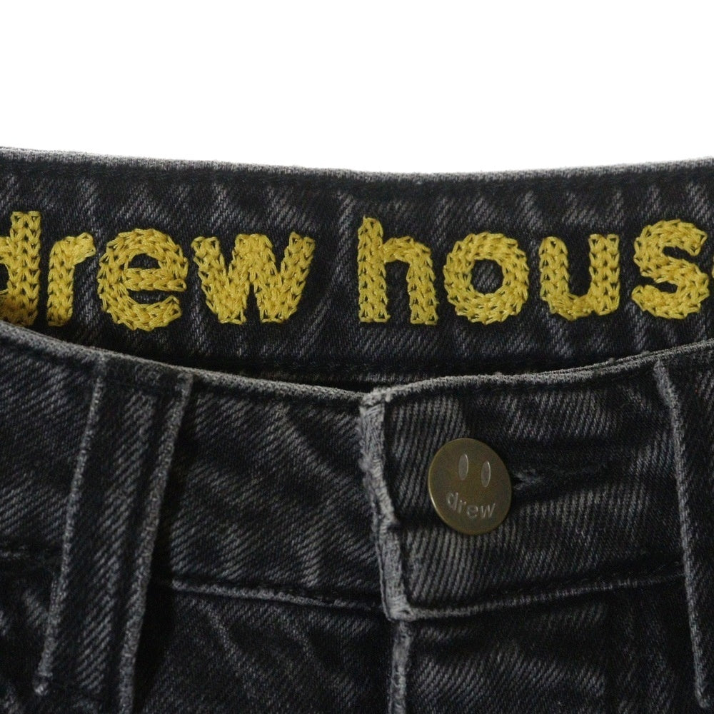 drew house(ドリューハウス) エンボレスロゴ ダメージ加工 クラッシュドデニムパンツ スキニー グレー