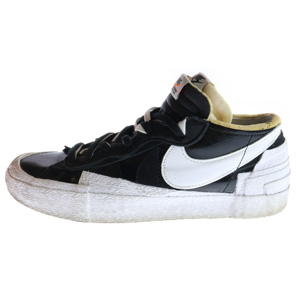 NIKE(ナイキ) ×sacai BLAZER LOW BLACK PATENT LEATHER サカイ ブレザー ブラックパテントレザー ローカットスニーカー ブラック/ホワイト US11.5/29.5cm DM6443-001